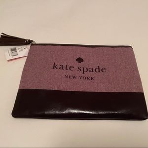Kate Spade LARGE Tassel Pouch -plum
